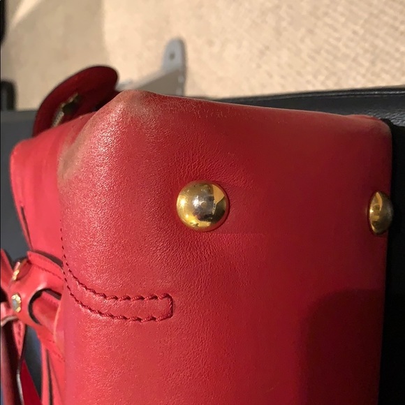 Alexander McQueen handbag.  Red Thick Leather. - Picture 8 of 16